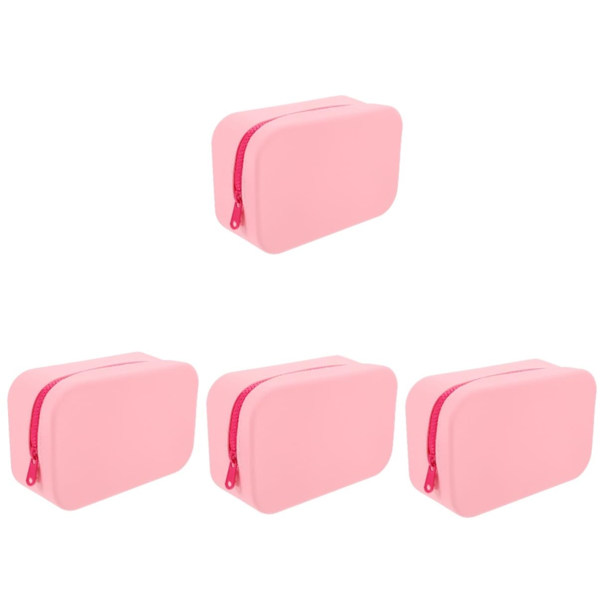Didiseaon 4 Uds Bolsa De Cosméticos De Silicona Bolsa De Maquillaje De Silicona Bolsa De Cosméticos Bolsas De Aseo para Viajar Estuche para Brochas De Maquillaje Organizador De Brochas De