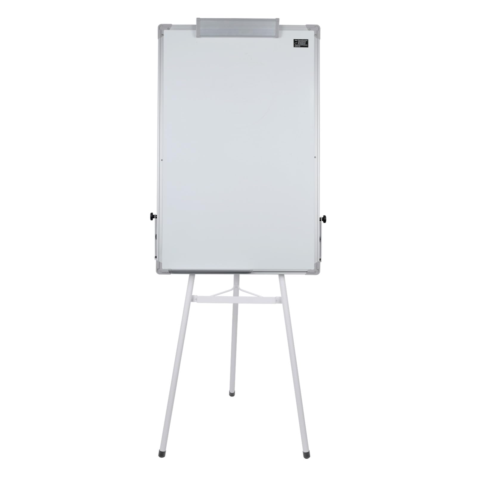 Homewell Lavagna bianca con supporto, 100 x 70 cm, con supporto per lavagna magnetica, altezza regolabile, treppiede, lavagna bianca magnetica con pennarello, spugna e 6 magneti