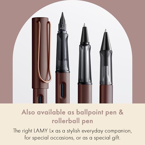 Image of Lamy Lx Marron Fountain Pen Extra Fine Nib with T10 Blue cartridge and Z28 Convertor
