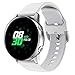 Minggo Band Compatible with Samsung Galaxy Watch Active/Active2 40mm/44mm,Silicone Sports Wristband Replacement Compatible for Galaxy Watch 42mm/Gear S2 Classic/Gear Sport Smart Watch (White)