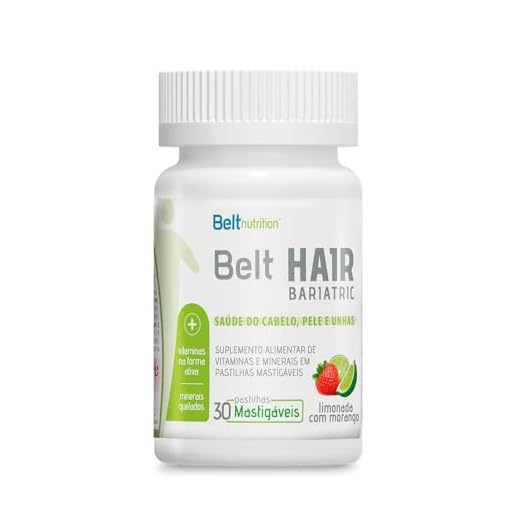 Vitaminas Belt Hair Nail And Skin Bariatric Limonada Com Morangos 30 Pastilhas Mastigável - Beltnutrition