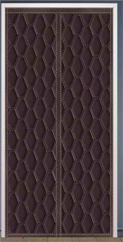 Rideau porte isolant thermique marron robuste pour optimiser votre isolation - 2