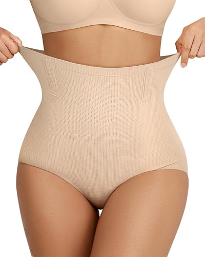 Image of OEAK Womens Tummy Control Shapewear Seamless Girdle High Waisted Shapewear | invisible,Breathable,Smooth under dress,seamless,body shaper,underwear panty
