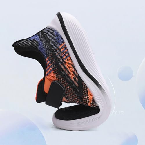 Sneakers for Boys Girls Non-Slip Lace Up Lightweight Breathable Running Shoes Adjustable Strappy Outdoor Tennis Shoes4