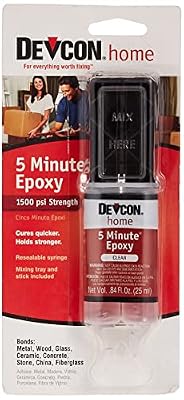 ITW Devcon 20845 Home 5 Minute 0.84 oz, 1-Pack, Clear High Strength Epoxy Anchoring Adhesive