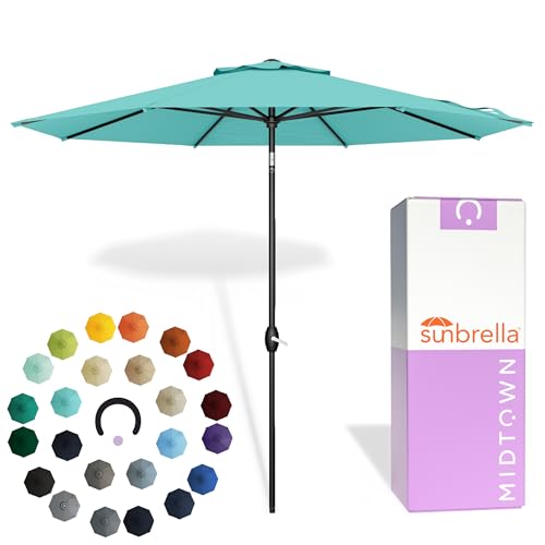 Image of Midtown Umbrellas Lean - 8 Ft Patio Umbrella, Aruba Canopy