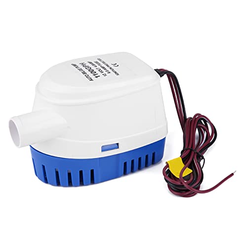 Bomba de sentina automática de 12 V, 1100 GPH, bomba de achique, bomba sumergible eléctrica, bomba de agua, pequeña bomba de líquido, aguas residuales, bomba de agua de lechuga para barcos, estanques