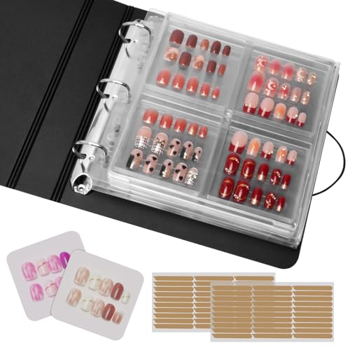CGBE Press On Nail Organizer: Upgraded Dust & Crush-Resistant Pro...