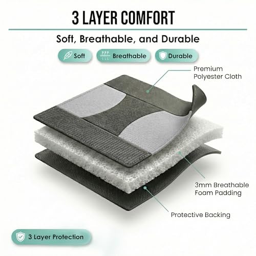 FH Group FB050GRAY114 Universal Fit Full Set Flat Cloth Fabric Car Seat Cover, (Gray/Black) (FH-FB050114, Fit Most Car, Truck, SUV, or Van) by FH GROUP - Image 8