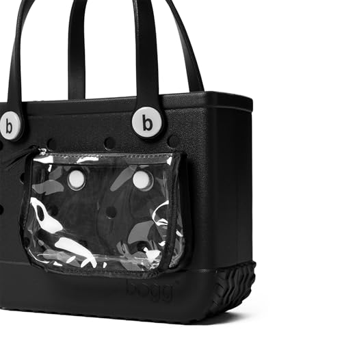 Image of BOGG BAG - Small Tote Bag - LBD Black - 11in L x 4.5in W x 8.5in H - Lightweight, Washable, Durable - All Purpose EVA - for Beach, Pool, Boat, Work, Sports