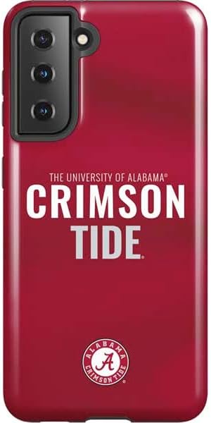 Skinit Pro Phone Case Compatible with Galaxy S21 5G - Officially Licensed University of Alabama White Jersey Design