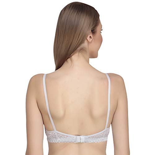 Image of Lace Padded Everyday Padded Bra for Women - Made of Pure Cotton Full Coverage Over Size Non Wired Pushup Soft Cup for T-Shirt Saree Dress Sports Garment for Daily Use Everyday
