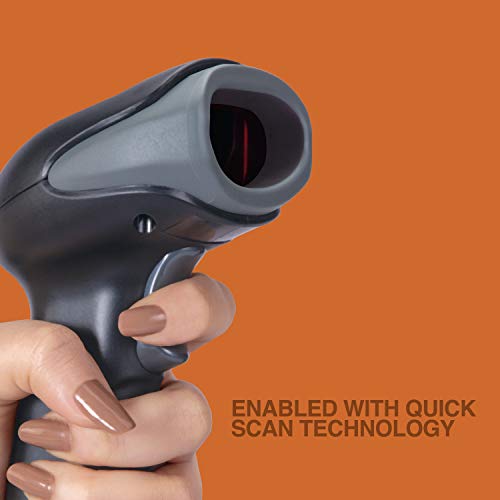 Image of FINGERS QuickScan WL2 Wireless Barcode Scanner (Quickscan Technology, 2.4 GHz Wireless, USB Receiver, 24+ Hour Battery, 300 scans /sec, LED & Beeper Alerts, Useful for Retail & POS) - Classic Black