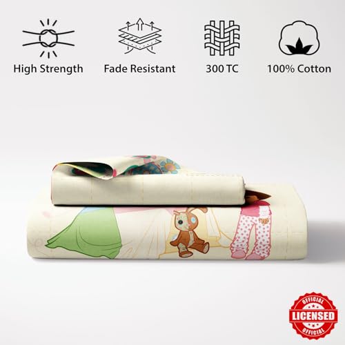 Image of Sassoon Dora (Tent) Digital Printed, Cotton Single Bedsheet, 300 TC, 1 Pillow Cover, Fade Resistant, Bedsheet for Kid's Bedroom, (1.50m X 2.35m)