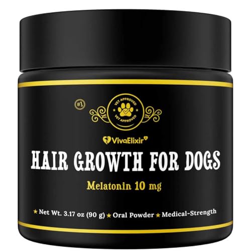 Melatonin for Dogs Hair Growth & Skin Comfort Calm Nights biotin for Dogs Nails Dog Skin Irritation Support Biotin & Omega-3 USA-Made Vet-Formulated 6.35oz Powder