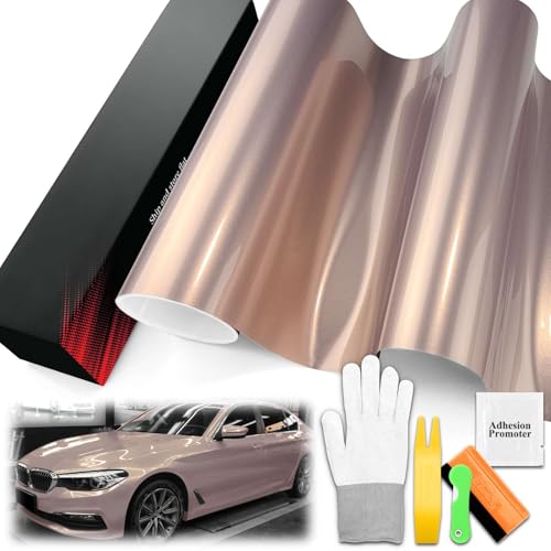 1.6FTx5FT Pet Super Gloss Metallic Smoky Pearl Pink