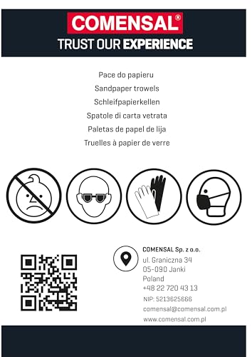 COMENSAL Hand Sander - Sanding Block - Drywall Hand Sander - for an Even Finish - Sandpaper Set - Made in EU - 3.1x9.0 Inch 10 COMENSAL Hand Sander - Sanding Block - Drywall Hand Sander - for an Even Finish - Sandpaper Set - Made in EU - 3.1x9.0 Inch - Image 10