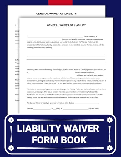 Liability Waiver Form Book: Legal Release Forms for Businesses to