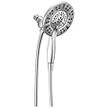 Delta Faucet 4-Spray In2ition Dual Shower Head with Handheld Spray, Chrome Shower Head with Hose, Showerheads & Handheld Showers, Handheld Shower Heads, Chrome 58499