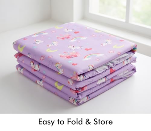 Image of EVERYDAY KIDS Baby Girl Fitted Crib Sheet Unicorn Dreams, 100% Soft Microfiber, Breathable Baby Sheet, Fits Standard Size Crib Mattress 28in x 52in, Nursery Sheet