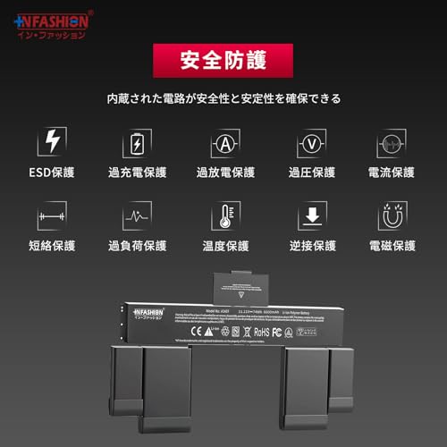 APPLE�Ή� Mac Book Pro Retina 13 inch A1425 �y11.21V 6600mAh�z �u���b�N �Ή��p PC �݊� �o�b�e���[ �N���[�j���O�V�[�g�t��(�I��K�v) 2025LR-INFJP