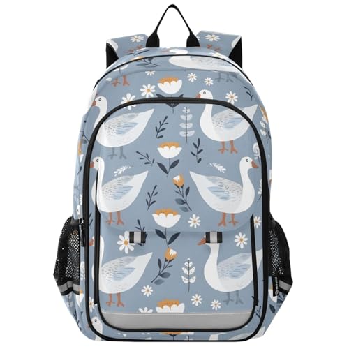 Sac à dos voyage canard avec fleurs le cadeau parfait pour la rentrée scolaire