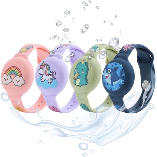 Pulsera para AirTag impermeable con silicona antitirones que protege el GPS para niños