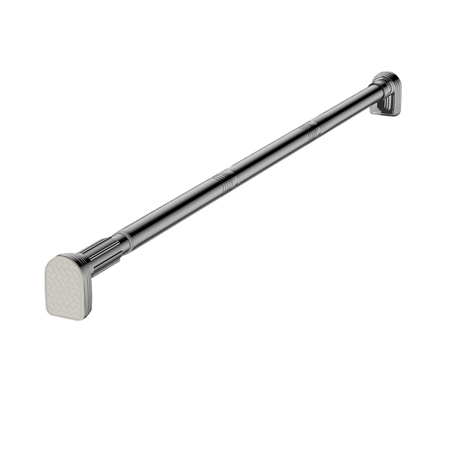 Adjustable Stainless Steel Shower Curtain Rod Clothes Drying Rack Telescopic Pole for Laundry Room Bathroom for Wardrobe and Cloakroom(Silvery115-130CM)