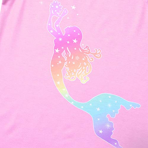 Image of Jxstar 2-Pack Nightgown for Girls Flutter Sleeve Pajamas Cotton Night Dresses