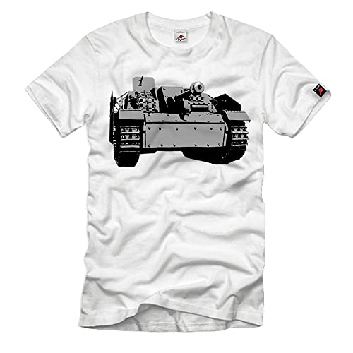 T-shirt Stug III char allemand de tempête blanc taille M coton respirant