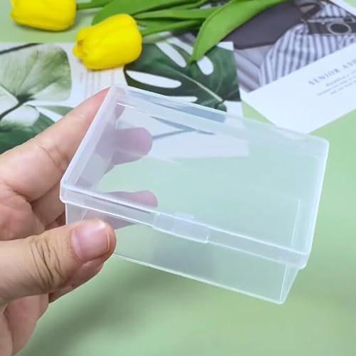 Image of 12 Pack Rectangular Clear Plastic Storage Containers, 3.39 x 2.21 x 1.38 Inchs, Small Containers for Small Items, Jewelry, Earrings, Necklace, Rings, Cosmetics, Threads, Beads, Crafts etc.