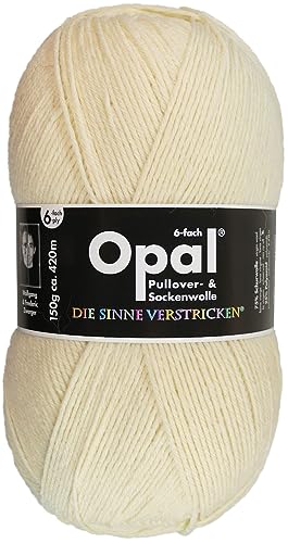 Opal Strumpfwolle Uni 6-Fach 150 gr. Farbe 5300 Natur