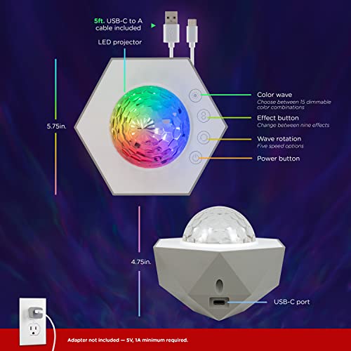 Enbrighten Galaxy Light Projector, Night Light, Galaxy Projector, Star Ceiling Night Light, Star Galaxy Projector, Galaxy Ceiling Projector For Bedroom, Playroom, Kids, Adults, And More, 70333 #TOP1