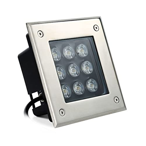 KEKSIS LED Lámpara Empotrable En El Suelo Jardin Luz Subterránea Impermeable IP65 Empotrado Iluminación Del Paisaje para Terraza De Camino Suelos Cubierta Foco, AC85-265V (Color : Blue, Size : 48W)