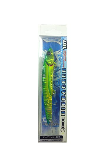 JACKALL Metal Vibration Big Backer, 1.0 oz (27.0 g), 4.2 inches (107 mm), Lime Magic/Magma Wave Holo