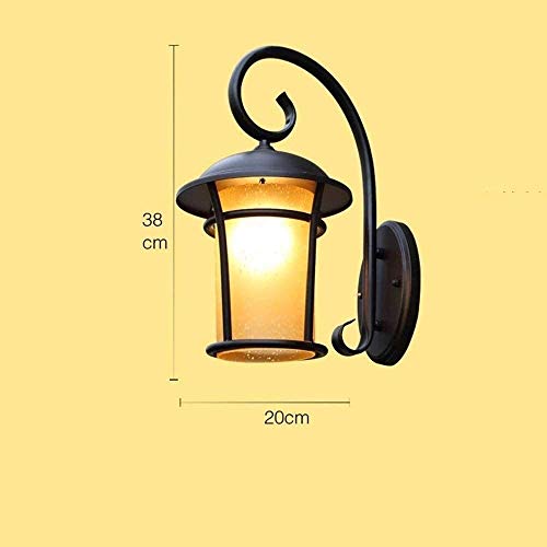 Lampe murale extérieure en métal noir et lanterne verre étanche FIDEMM - 7