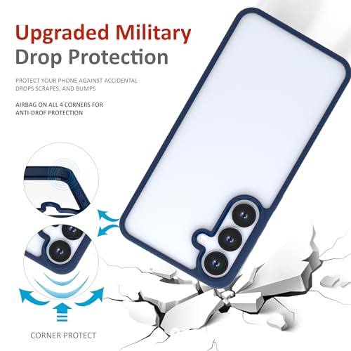Image of Case for Samsung Galaxy S25 Plus, [Anti-Yellowing Technology] [Military Grade Drop Protection] Shockproof Slim Hybrid Phone Case for Samsung Galaxy S25 Plus 5G - Indigo Blue