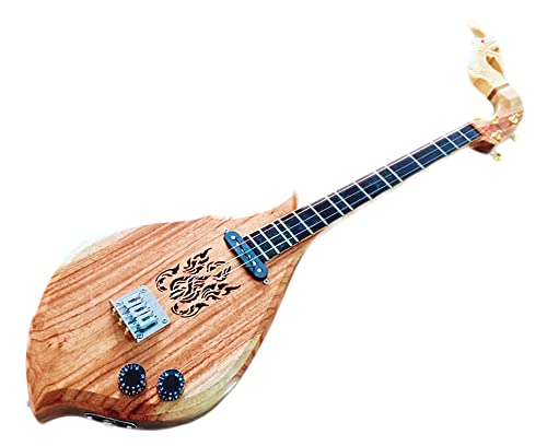 Isarn Acoustic Electric Phin 3 Strings, Thai Lao Guitar Musical Instrument, Traditional Thai Classical Musical Pin111