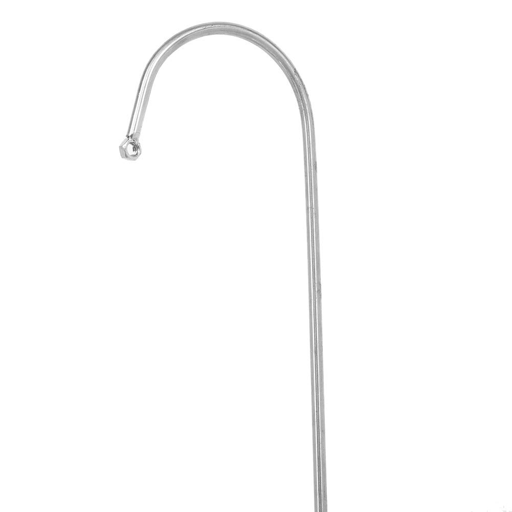 Pssopp Stojak na Ptaki ze Stali Nierdzewnej z Dwiema Miskami na karmę Pręt Okonie do Klatek Treningowych dla Papug (Duży rozmiar (44 * 33 * 60 cm))