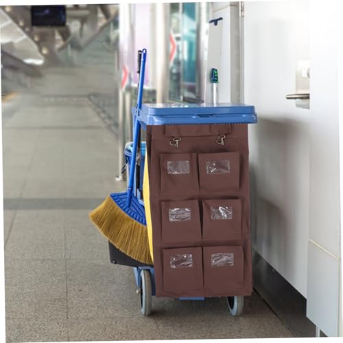 Bolsa para carrito de limpieza comercial PRETYZOOM de doble tela lavandería hotel de 85 cm 8