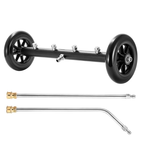 Tool Daily Pressure Washer Undercarriage Cleaner 16 Inch Undercarriage Pressure Washer Attachment Under Car Wash with 2 Extension Wands 4000 PSI