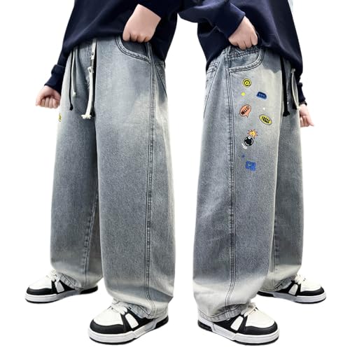 Pantalón vaquero niño de estilo casual y holgado, ideal para el día a día de los jóvenes