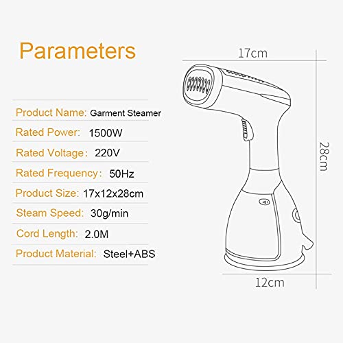 Plancha de Vapor Vertical Vapor de Hierro de la Prenda de la Mano de Calor rápido para la Ropa 1500W Potente 280 ml de Tela portátil Vapor de Vapor de Vapor de Vapor 486