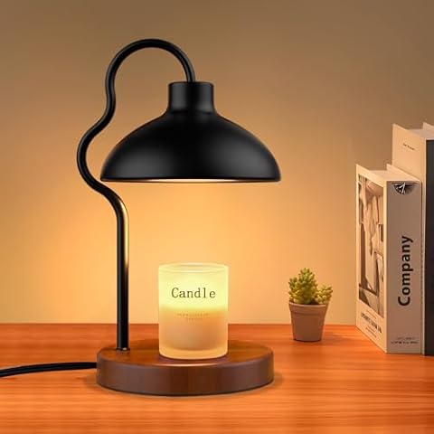 Novamer Candle Warmer Lamp, Candle Lamp with Timer & Dimmable, Vintage Home Decor House Warming Gift & Christmas Gifts, Wax Melts Warmer for Jar Candles with 2 Bulbs Cover