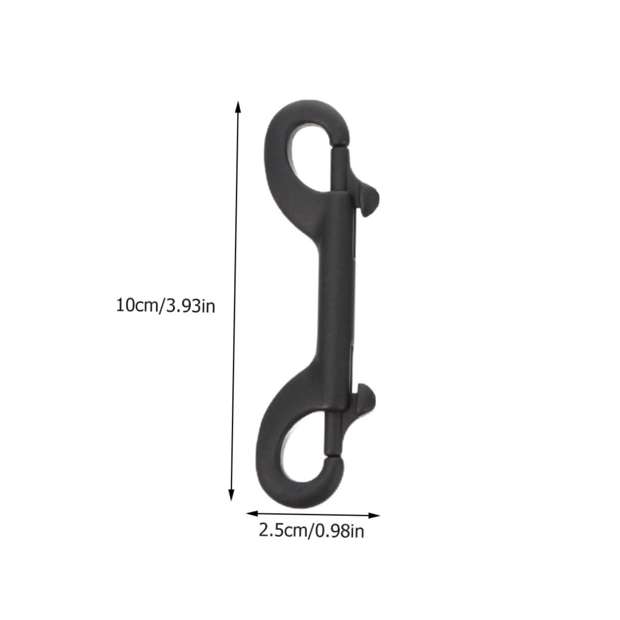 VILLFUL Double Hook Outdoor Hooks Sturdy Trigger Chain Clip Snap Hook Outdoor Accessories Bolt Snap Double Ended Clips Double Swivel Snap Clip Clasp for Pet Lead Black Stainless Steel