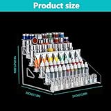 7 Layer Acrylic Paint Organizer & 96 Holes Paint Brush Holder, Paint Brush Storage Brush Holder, Snap-On Design Easy Assembly, Desktop Organizer for Miniature Model Pencils Sketch Pens Craft Hobby - Image 7