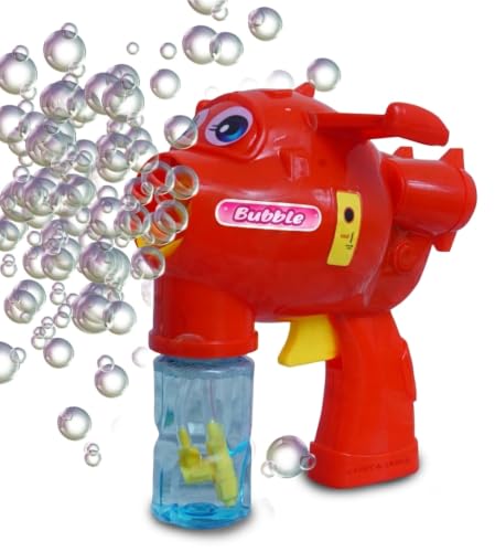 Image of HARRY & JAMES Bubble Gun Toy for Kids Automatic Bubble Maker with Bubble Bottles Bubble Blaster Blower Machine Bubble Launcher Machine Automatic Bubble Gun Toy for Boys & Girls (Color As Per Stock)