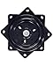 Produktbild Gedotec Drehbeschlag 360° Drehteller zum Schrauben I Stahl Schwarz I Druck-Kugellager 50 kg I Schwerlast-Drehplatte 150 x 150 x 10,5 mm I 1 Stück - Drehplatte für Tischplatten - Küche - Möbel uvm.