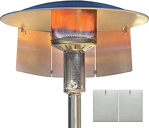 HXJZJ Wärmereflektor für Außenheizungen, Aluminium-Longboard-Reflektor mit Wärmefokussierung für Propan-Heizstrahler,Silber (3 Stück),Silver(3pcs) Cover