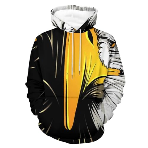 Hoodie oiseau unisexe en taille M : sweat à capuche confortable pour homme et femme